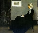 James Abbott Mcneill Whistler Canvas Paintings - Arrangement in Grey and Black Portrait of the Painter's Mother